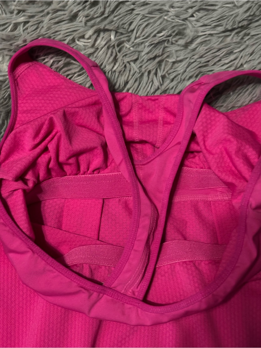 Marika Bright Pink Racerback Sports Bra Tank - Picture 3 of 4
